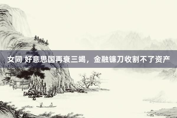 女同 好意思国再衰三竭，金融镰刀收割不了资产