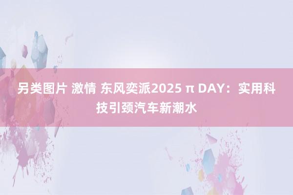 另类图片 激情 东风奕派2025 π DAY：实用科技引颈汽车新潮水