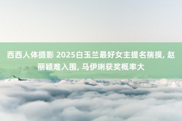 西西人体摄影 2025白玉兰最好女主提名揣摸, 赵丽颖难入围, 马伊琍获奖概率大