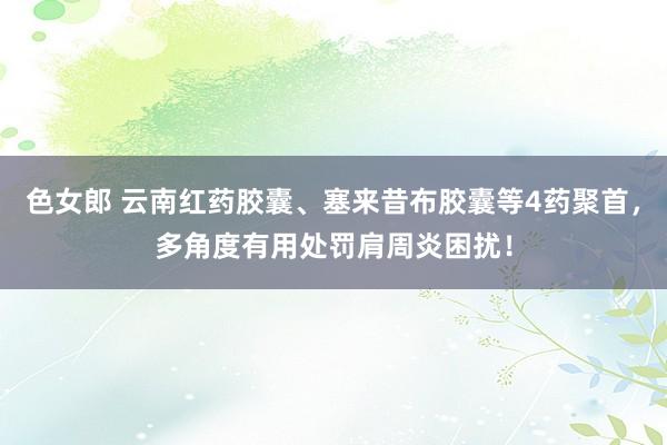 色女郎 云南红药胶囊、塞来昔布胶囊等4药聚首,多角度有用处罚肩周炎困扰!