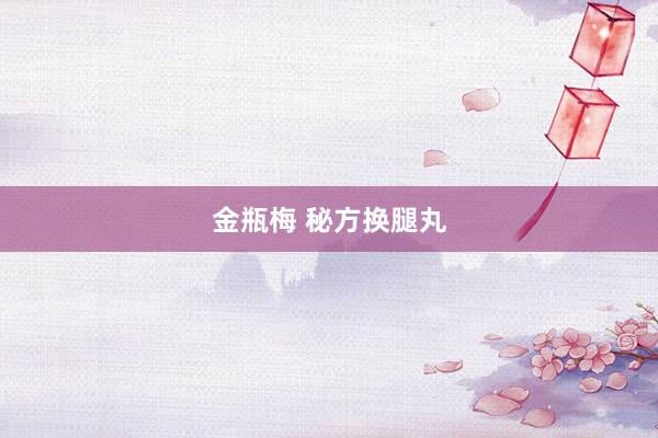 金瓶梅 秘方换腿丸